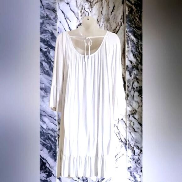 DRESS by FIG & VINE SILVER Embellished beads, detailed WHITE MIDI MEDIUM - Picture 13 of 15